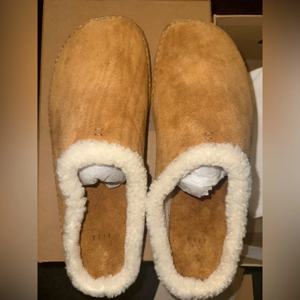FEIT Slipper Suede Slipper Wool Slipper Shoes 44